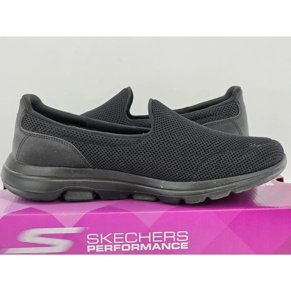 Skechers Go Walk 5 Women Size 11 Black Slip On Walking Shoes 15901W -Good
